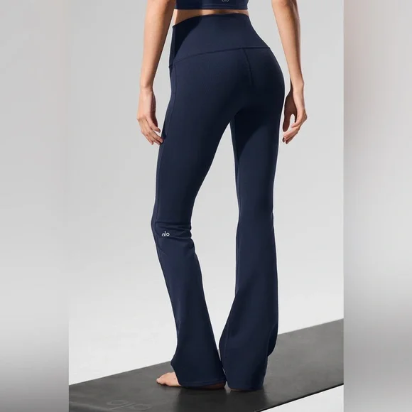 ALO Yoga Airbrush High-Waist Bootcut Flare Legging Navy Size XS - Picture 3 of 14